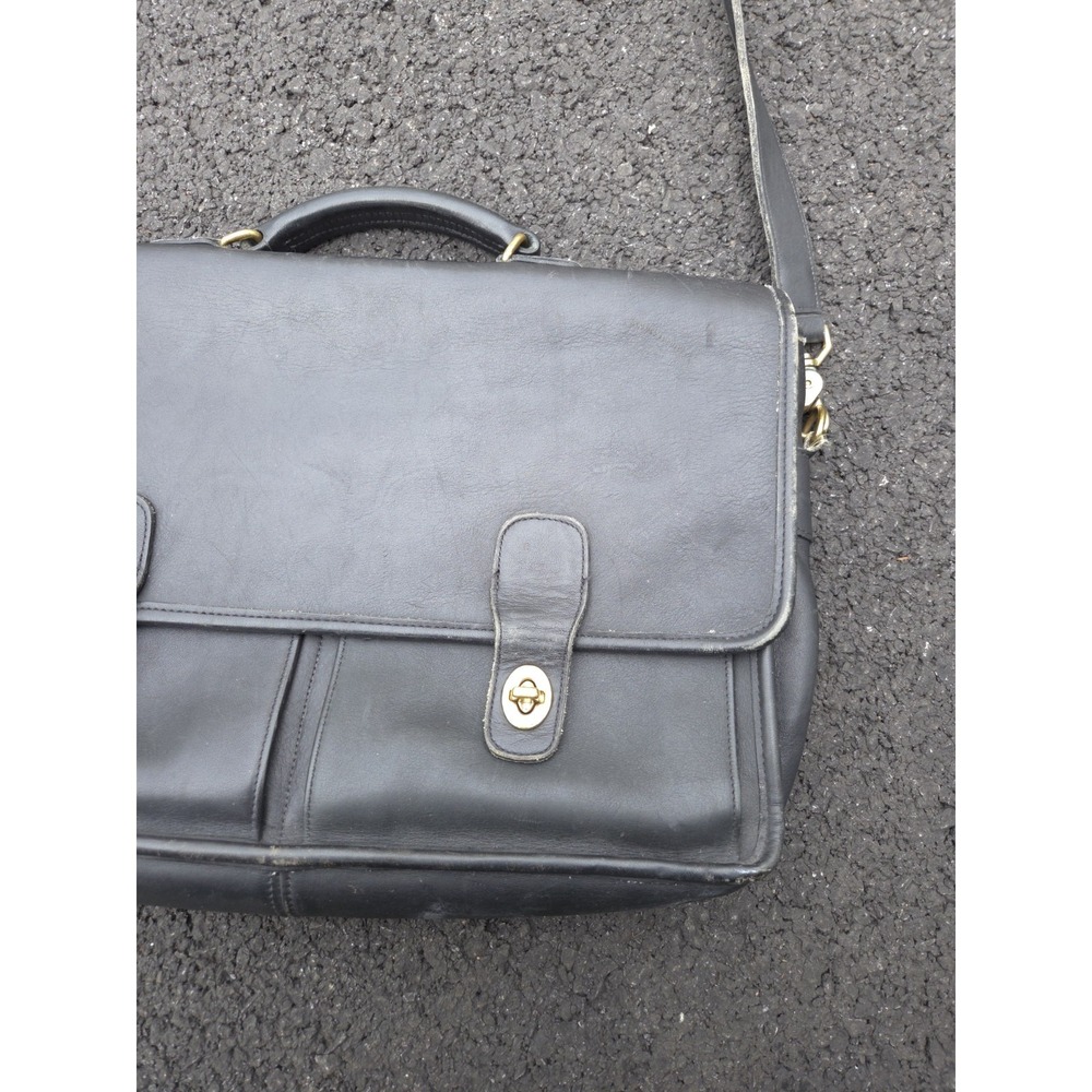 Vintage Coach Prescott Messenger Bag Leather Double Buckle 5275 - Picture 3 of 16
